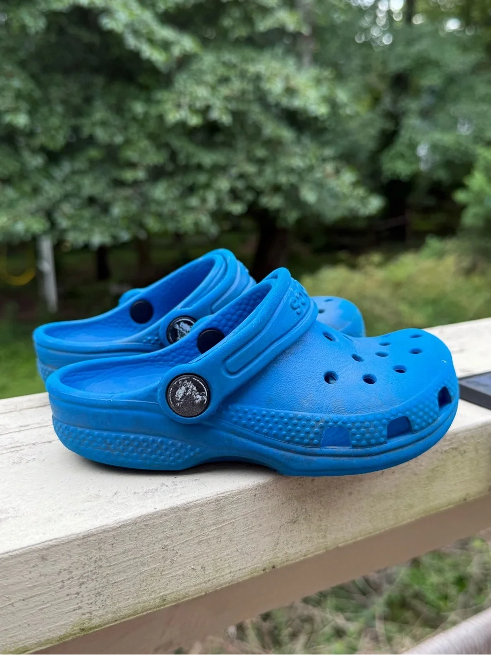 CROCS Kids Blue Classic Clog Slip-On Sandals
